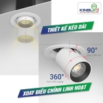 Đèn LED âm trần kéo xoay Obsidian 5W DLKX-5SS-V/TT/T-T kingled